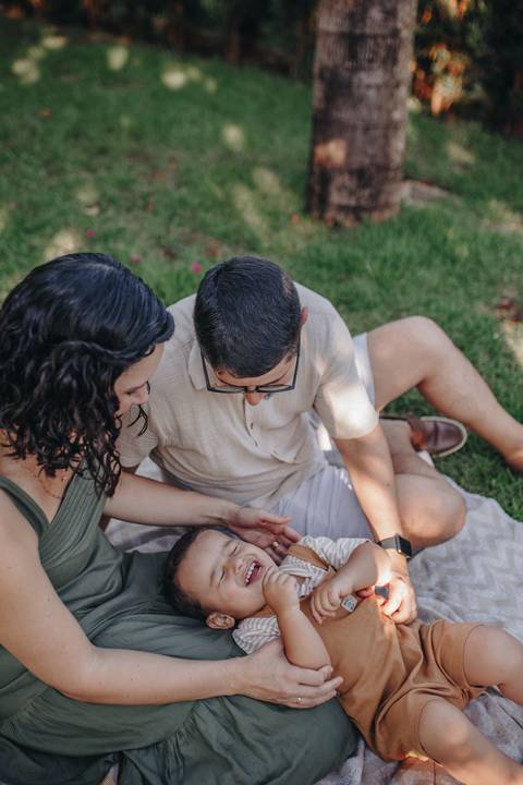 Ensaio em família no campo '