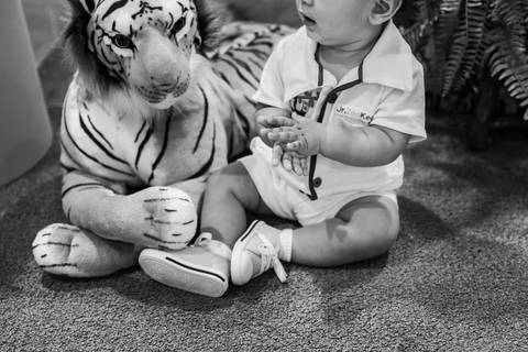 Festa de 1 ano com decoração de safari '