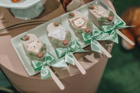 Festa de 1 ano com decoração de safari '