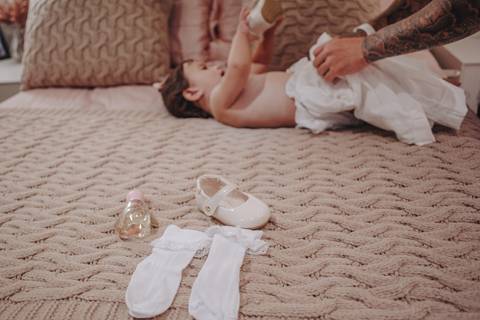 Ensaio em casa antes da festa de aniversário '