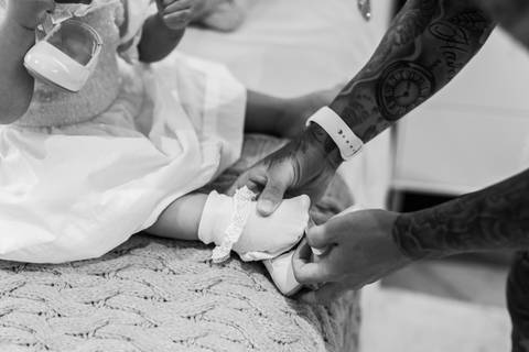 Ensaio em casa antes da festa de aniversário '