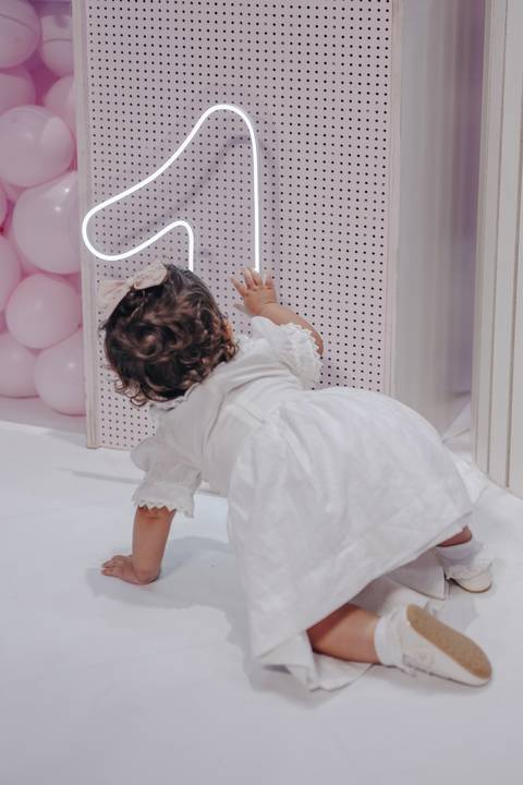 Aniversario de 1 ano com tema de perola'