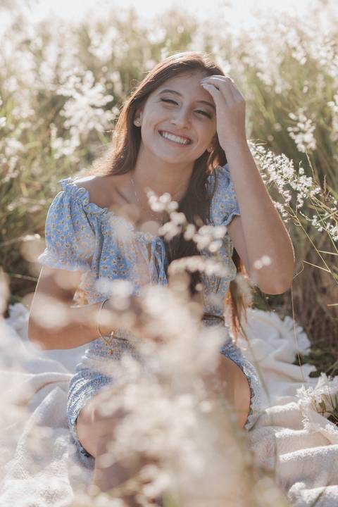 Ensaio feminino no campo '