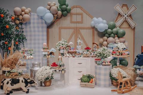 Aniversário de 1 ano com tema de fazenda'