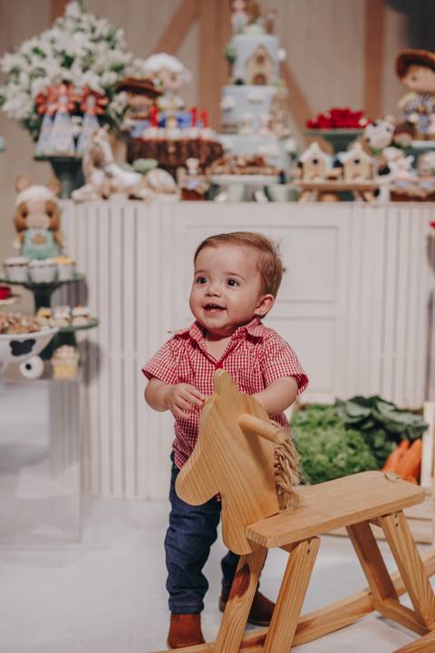 Aniversário de 1 ano com tema de fazenda'