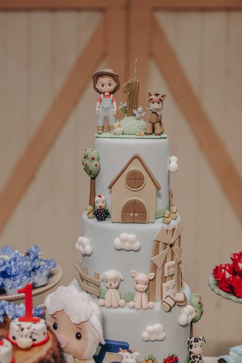 Aniversário de 1 ano com tema de fazenda'