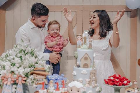 Aniversário de 1 ano com tema de fazenda'