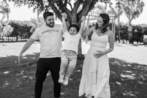 Inspiração de ensaio em família ao ar livre '