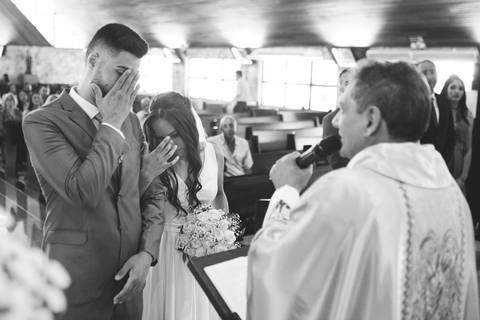 Micro wedding na igreja'