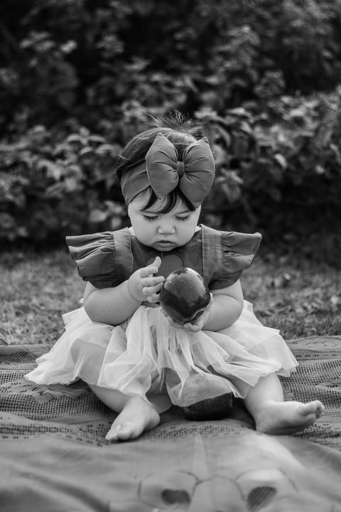 Smash Cake com tema da branca de neve'