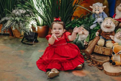 Aniversário de 1 ano com tema de branca de neve'