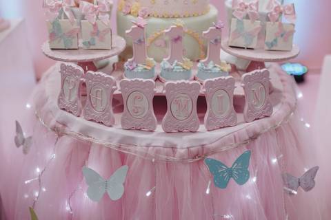 Aniversário de 1 ano com tema de borboleta'