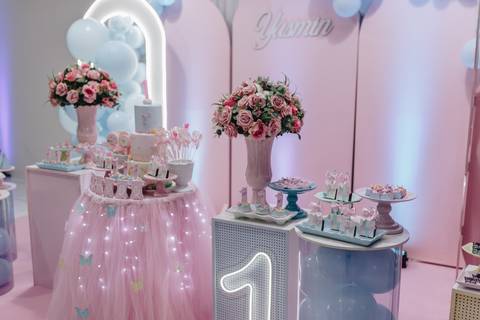 Aniversário de 1 ano com tema de borboleta'