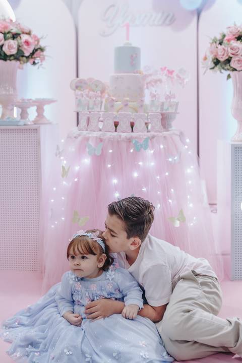 Aniversário de 1 ano com tema de borboleta'