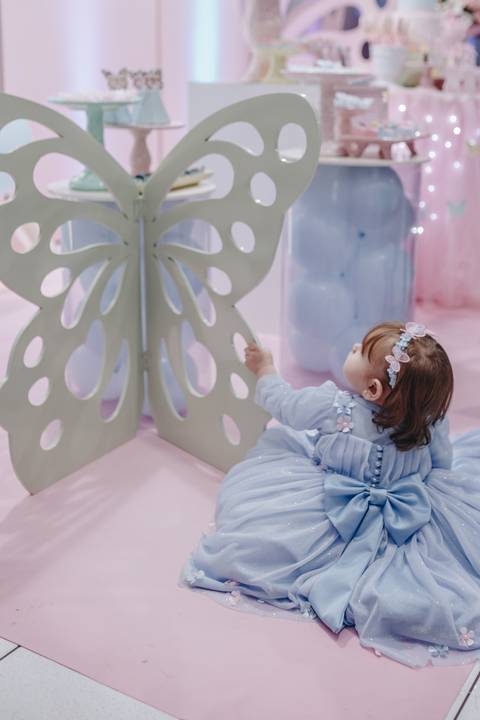 Aniversário de 1 ano com tema de borboleta'