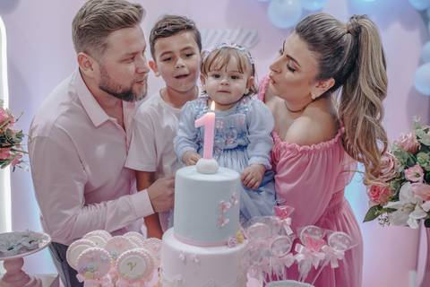 Aniversário de 1 ano com tema de borboleta'