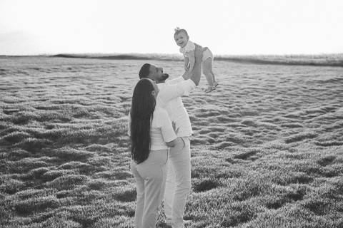 Ensaio em família no campo'