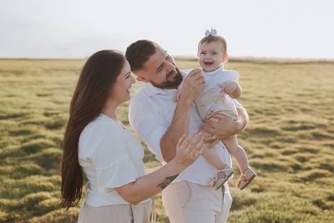 Ensaio em família no campo'