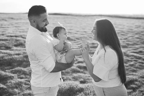 Ensaio em família no campo'