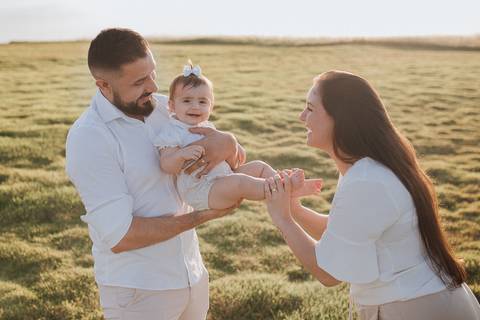 Ensaio em família no campo'