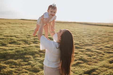 Ensaio em família no campo'
