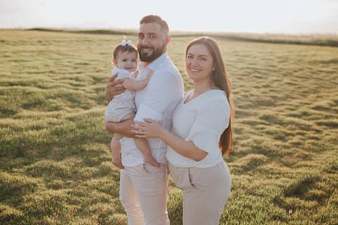 Ensaio em família no campo'