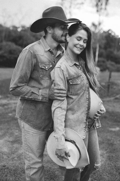 Ensaio de gestante country'