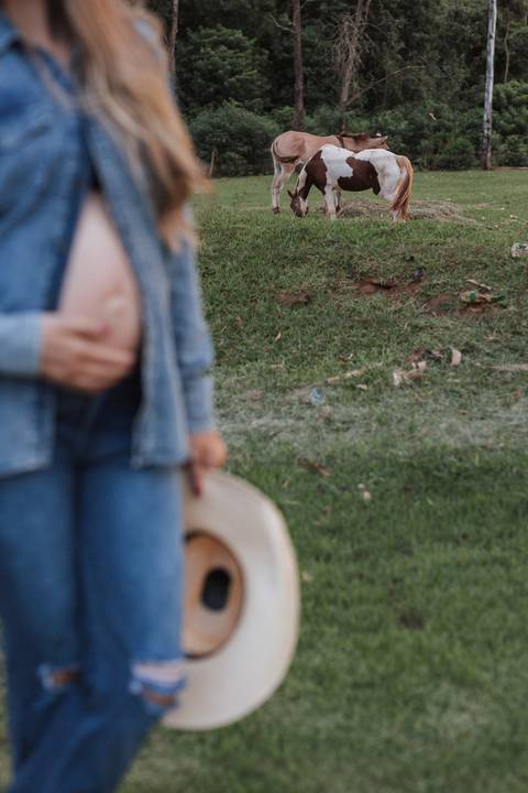 Ensaio de gestante country'