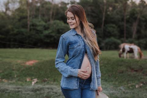 Ensaio de gestante country'