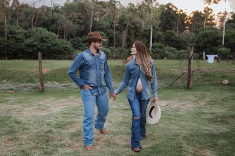 Ensaio de gestante country'