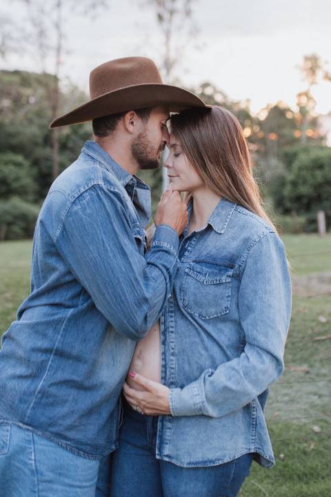 Ensaio de gestante country'