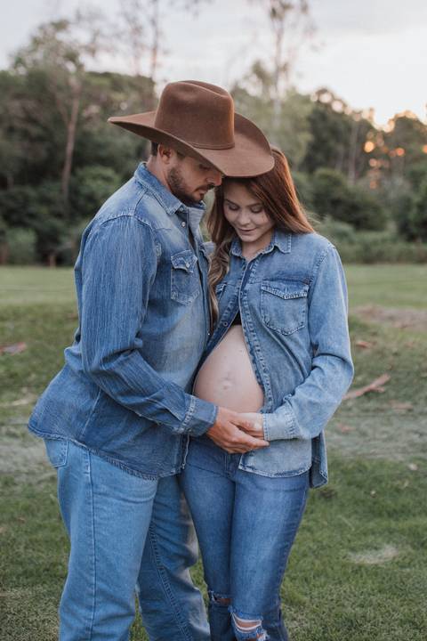 Ensaio de gestante country'