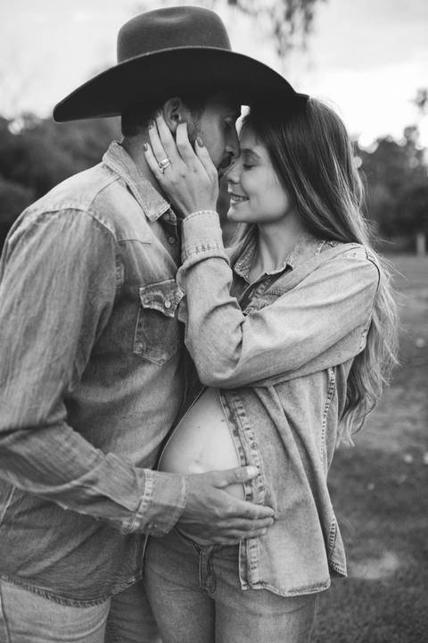 Ensaio de gestante country'