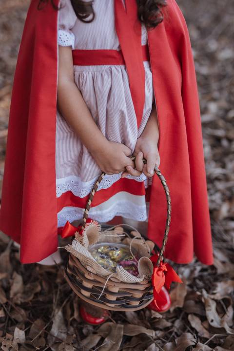 Ensaio infantil da chapeuzinho vermelho'