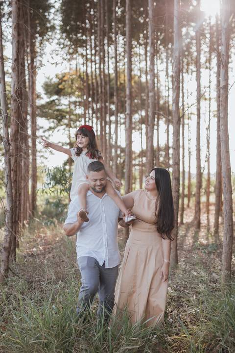 Ensaio em família no campo'