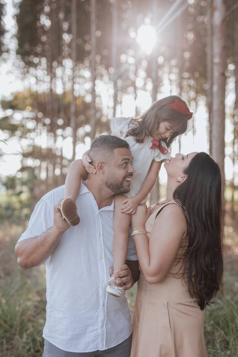 Ensaio em família no campo'