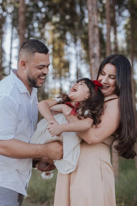 Ensaio em família no campo'