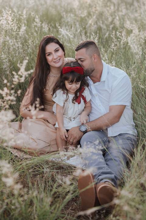 Ensaio em família no campo'