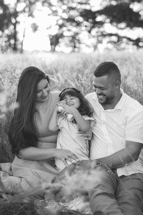 Ensaio em família no campo'