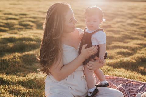 Ensaio em família no campo'