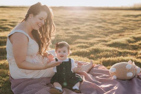 Ensaio em família no campo'