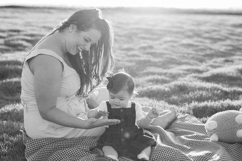 Ensaio em família no campo'