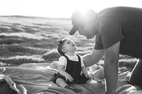 Ensaio em família no campo'
