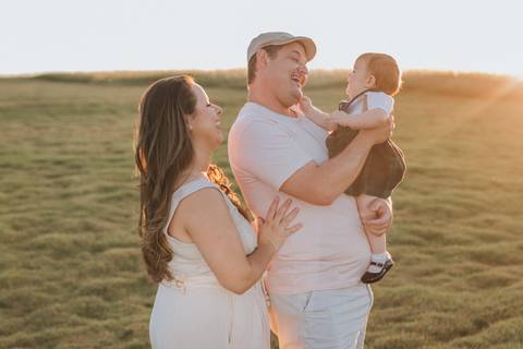 Ensaio em família no campo'