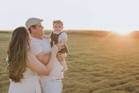 Ensaio em família no campo'