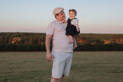 Ensaio em família no campo'