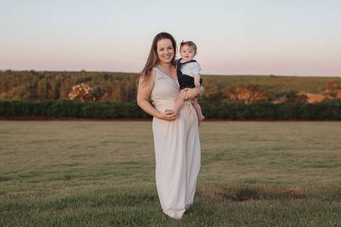 Ensaio em família no campo'