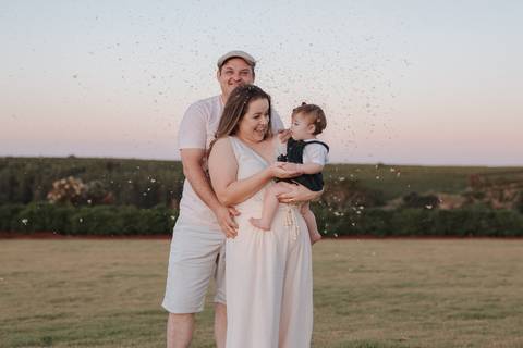 Ensaio em família no campo'