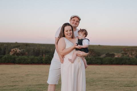 Ensaio em família no campo'