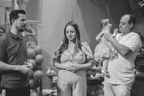 Aniversário de um ano com o tema de bosque encantado'